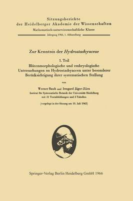 Book cover for Zur Kenntnis Der Hydrostachyaceae