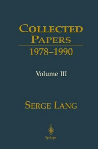 Cover of Collected Papers III