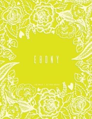 Book cover for Ebony Journal, Dot Grid, Lime Green