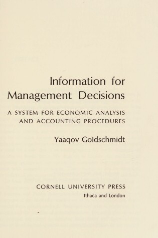 Cover of Information for Management Situations