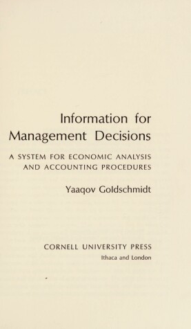 Book cover for Information for Management Situations