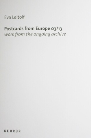 Cover of Postcards from Europe 03/13