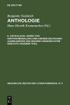 Book cover for Anthologie. Herrn Von Hoffmannswaldau Und Andrer Deutschen Auserlesener Und Bissher Ungedruckter Gedichte Anderer Theil