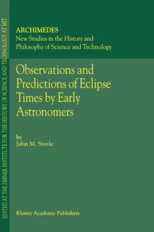Cover of Observations and Predictions of Eclipse Times by Early Astronomers