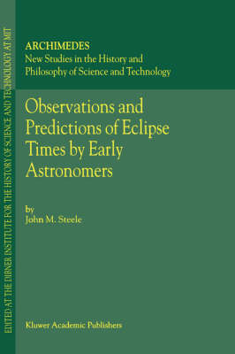 Book cover for Observations and Predictions of Eclipse Times by Early Astronomers