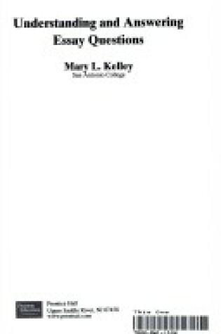 Cover of Understanding and Answering Essay Questions