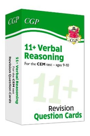 Cover of 11+ CEM Revision Question Cards: Verbal Reasoning - Ages 9-10