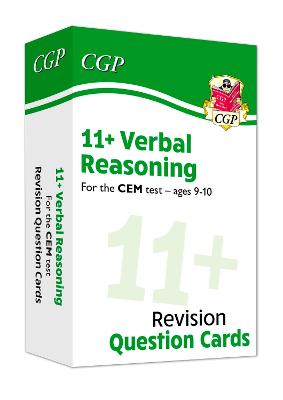 Book cover for 11+ CEM Revision Question Cards: Verbal Reasoning - Ages 9-10