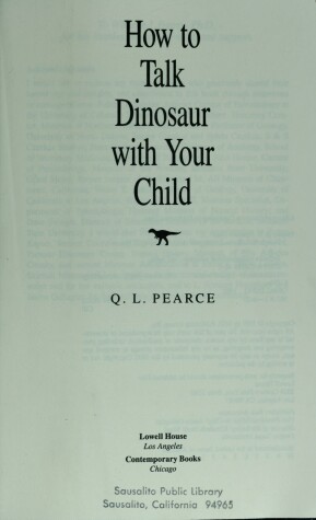 Book cover for How to Talk Dinosaur with Your Child