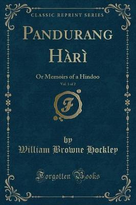 Book cover for Pandurang Hàrì, Vol. 1 of 2