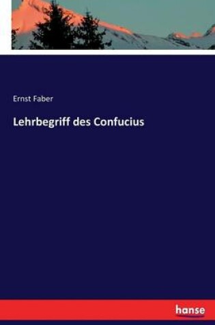 Cover of Lehrbegriff des Confucius