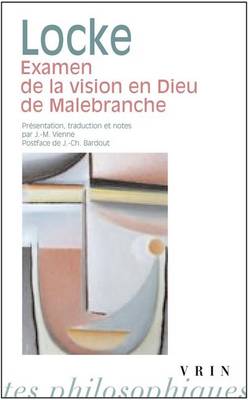 Cover of Examen de la Vision En Dieu de Malebranche