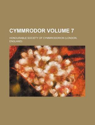 Book cover for Cymmrodor Volume 7