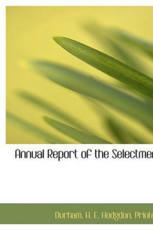 Cover of Annual Report of the Selectmen,