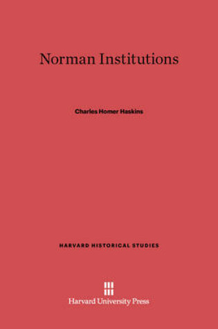 Cover of Norman Institutions