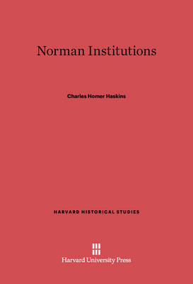 Book cover for Norman Institutions