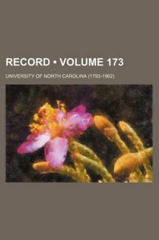 Cover of Record (Volume 173)