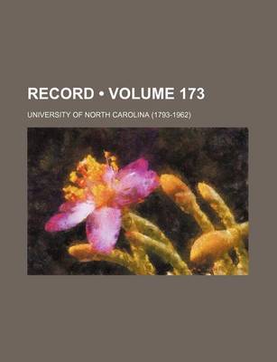 Book cover for Record (Volume 173)