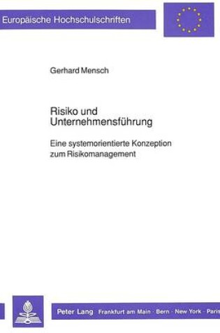 Cover of Risiko Und Unternehmensfuehrung