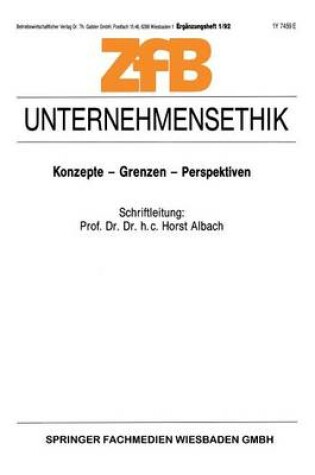 Cover of Unternehmensethik