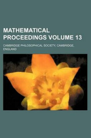 Cover of Mathematical Proceedings Volume 13