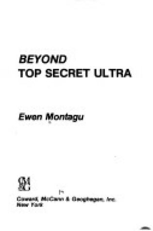 Cover of Beyond Top Secret Ultra