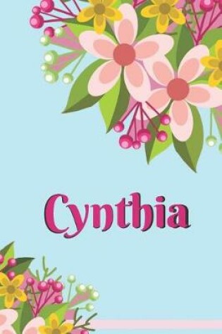 Cover of Cynthia Personalized Blank Lined Journal Notebook