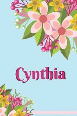 Book cover for Cynthia Personalized Blank Lined Journal Notebook