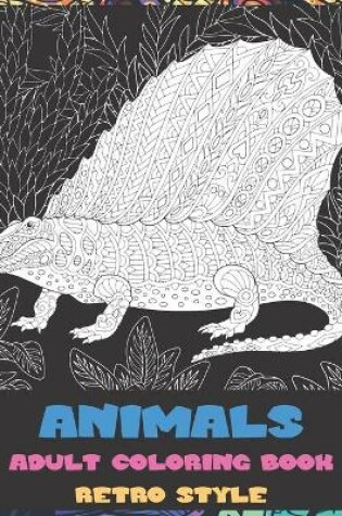 Cover of Adult Coloring Book Retro Style - Animals