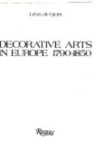 Cover of Decorative Arts in Europe
