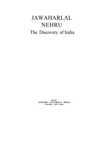 Book cover for The Discovery of India