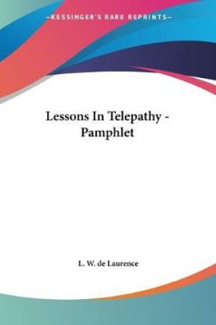 Cover of Lessons In Telepathy - Pamphlet