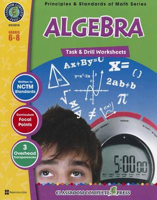 Book cover for Algebra: Task & Drill Sheets, Grades 6-8