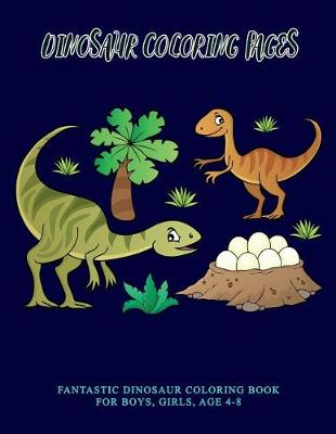 Book cover for Dinosaur Coloring Pages