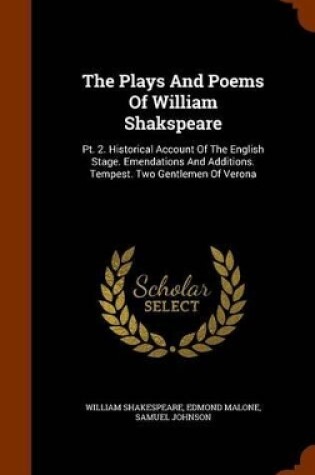 Cover of The Plays and Poems of William Shakspeare