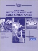Book cover for Evaluation of the Troxler Model 4430 Water-cement Gauge