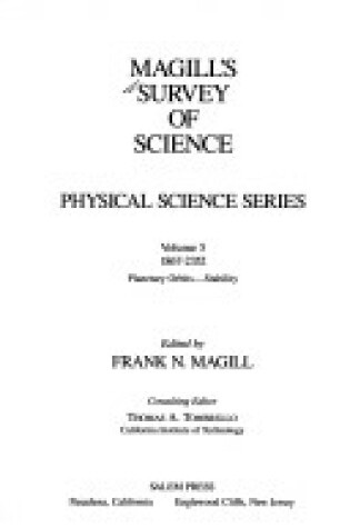 Cover of Magills Surv of Scienc Phys Scienc 1992 6 Vols