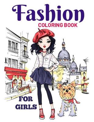 Book cover for Fashion Coloring Book for Girls