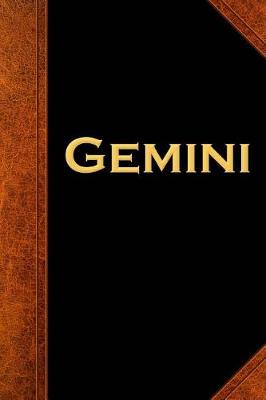 Book cover for 2019 Weekly Planner Gemini Zodiac Horoscope Vintage 134 Pages