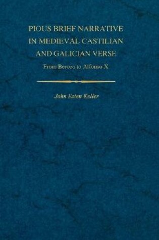 Cover of Pious Brief Narrative in Medieval Castilian and Galician Verse