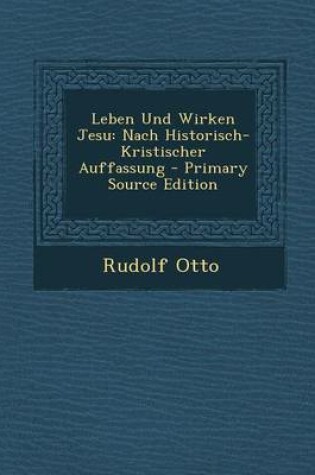 Cover of Leben Und Wirken Jesu