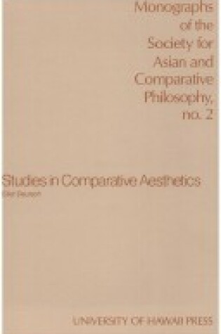 Cover of Studies in Comparative Aesthetics