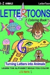 Book cover for LetterToons A-Z Animals Coloring Book