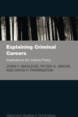 Cover of Explaining Criminal Careers