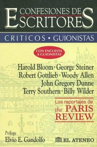 Cover of Confesiones de Escritores - Criticos y Guionistas