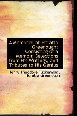 Book cover for A Memorial of Horatio Greenough