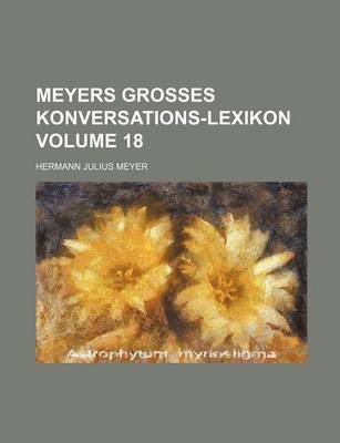 Book cover for Meyers Grosses Konversations-Lexikon Volume 18