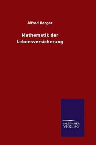 Cover of Mathematik der Lebensversicherung