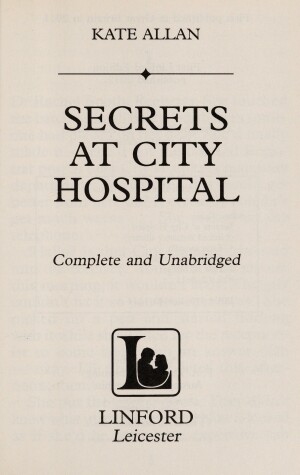 Book cover for Secrets At City Hospital