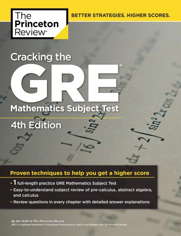 Book cover for Cracking the GRE Mathematics Subject Test, 4th Edition